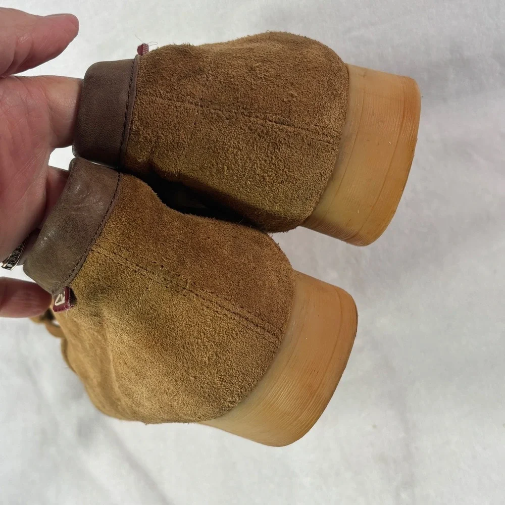 Clarks Mens Stinson Hi Suede Chukka Boots Tan Moc-toe Wallabee Inspired Sz 10.5M